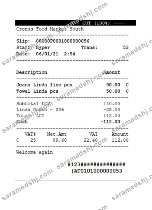 FOOD MARKET receipt template